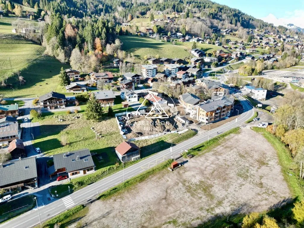 Vue aérienne - Appartement Luxe avec Balcons Multiples à Les Gets