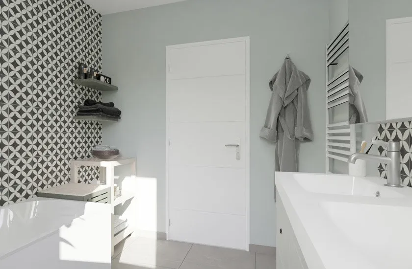 Bathrooms - Contemporary House with Garden in Brie-Comte-Robert