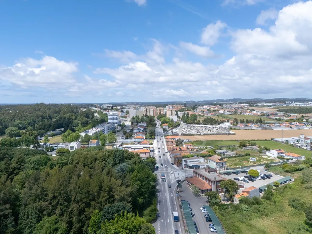 Vue aérienne - Plot for T3 House with Pool in Moreira da Maia