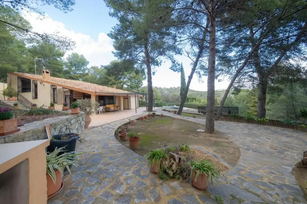 Terrace - Chalet with Private Pool in Tibi