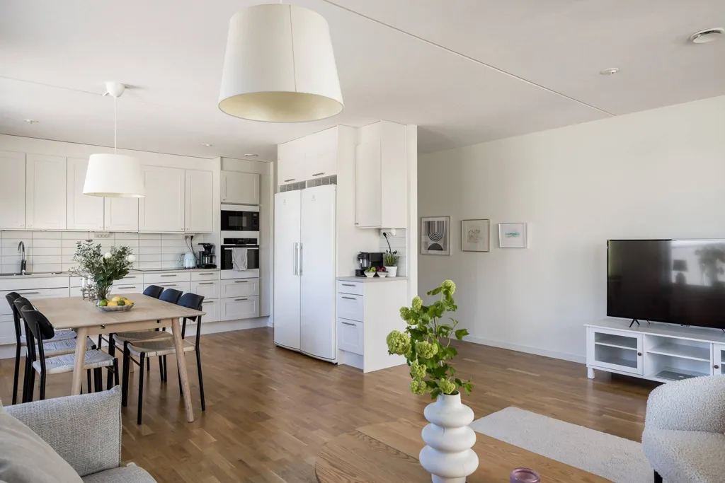 Séjour - Modern Apartment with Balcony in Nya Hovås
