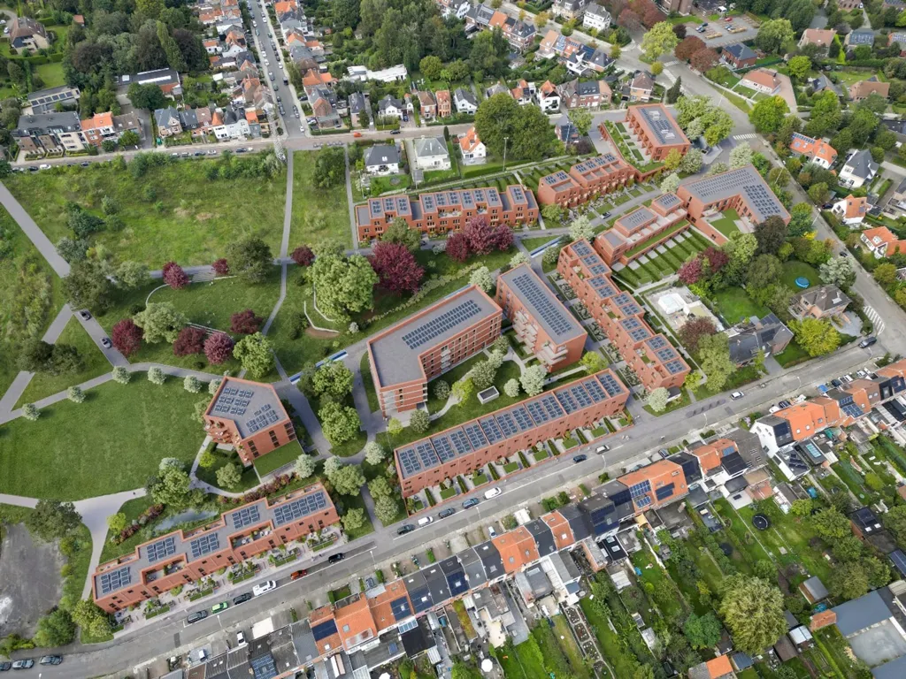 Vue aérienne - Appartement Neuf avec Terrasse à Gand