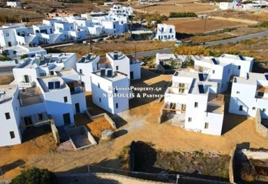 Aerial - Residential Complex with Pool in Ano Mera