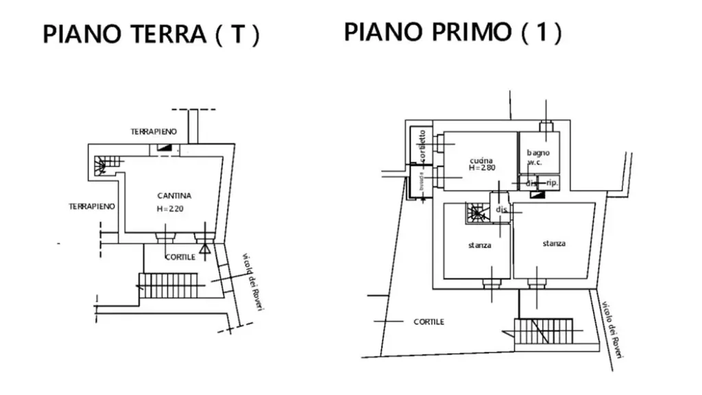 Plaan - Independent House with Courtyard in Trieste