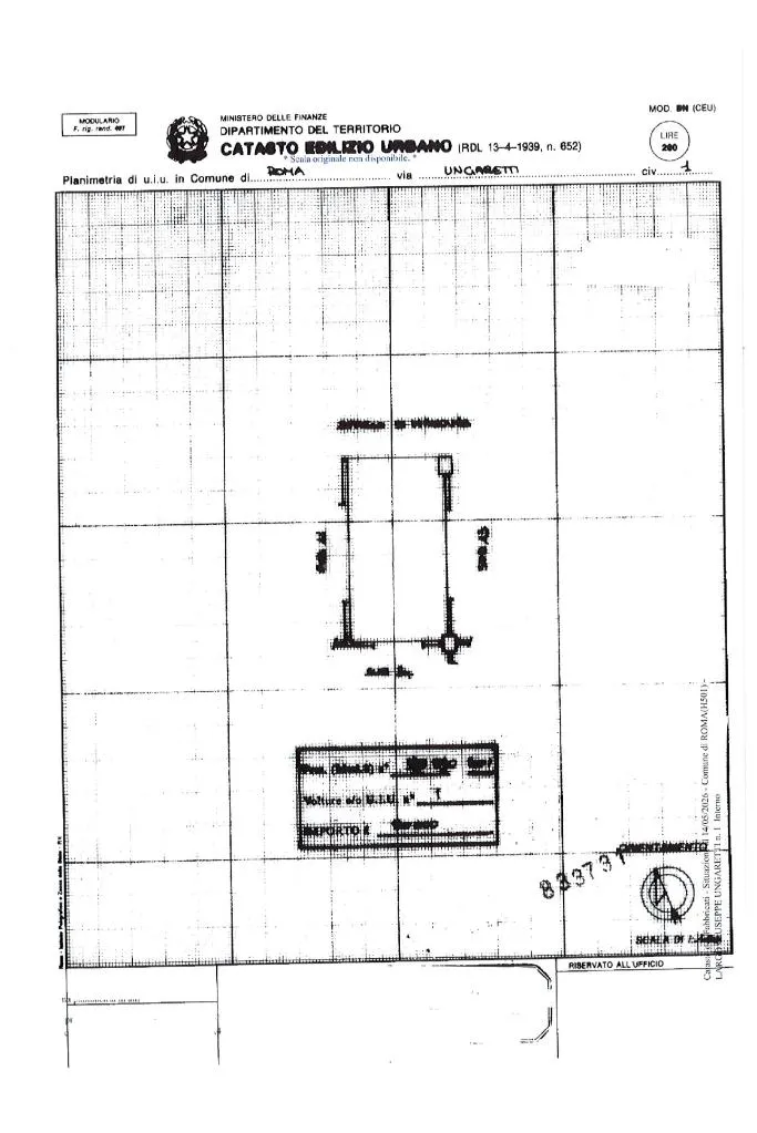 Plan - Garage with Security in Largo Giuseppe Ungaretti, Rome