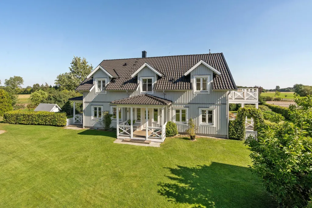 Vue aérienne - Modern Farmhouse with Equestrian Facilities near Himmelbjerget