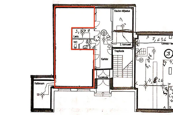Plan - Local commercial 1 pièces à Tallinn