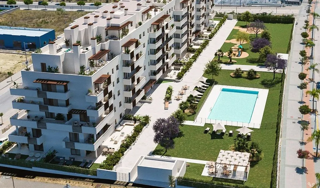 Õhuvaade - New Flat with Pool in Dos Hermanas