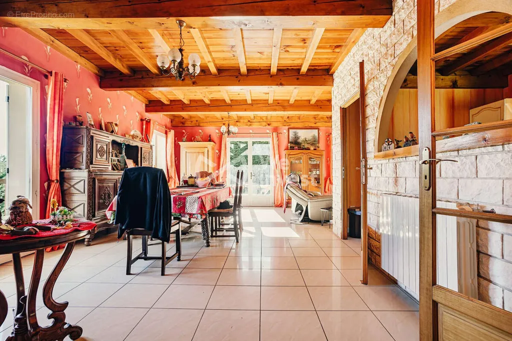 Dining Room - House with Terrace in Saint-Marcellin