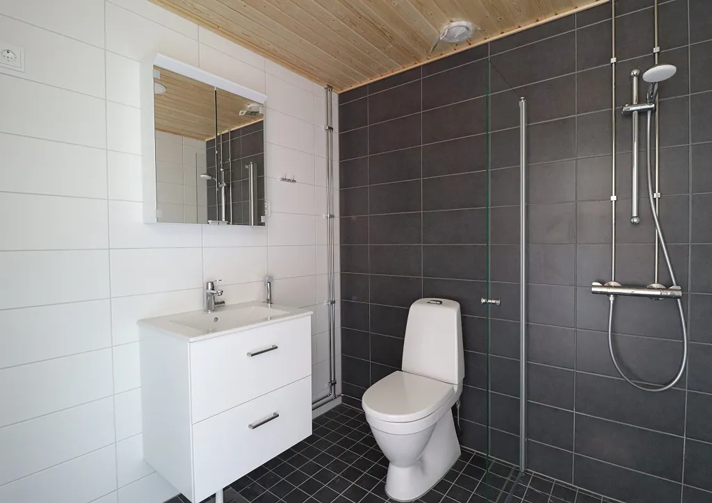 Salles de bain - Apartment with Viennese System in Skanssi, Turku