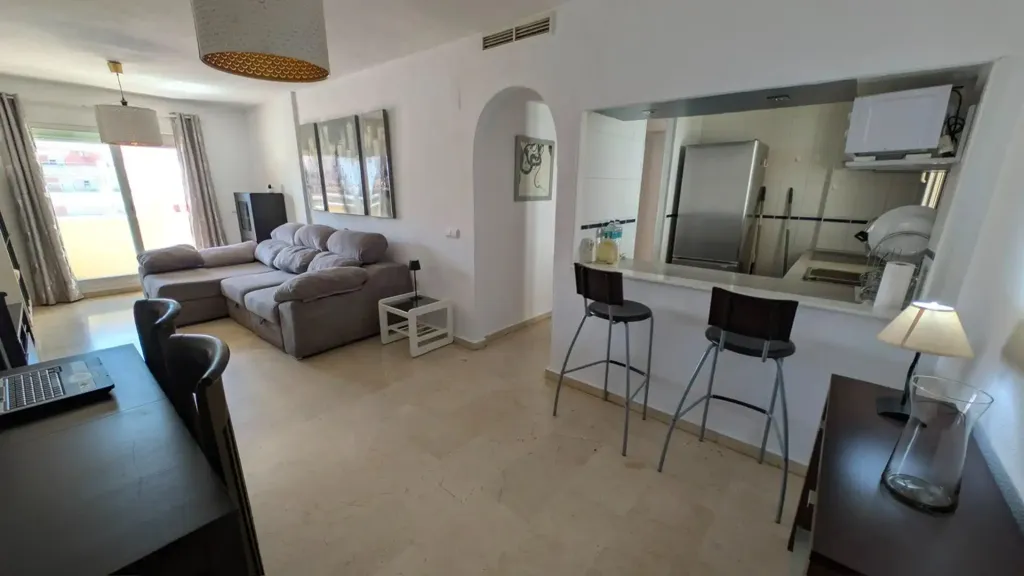 Salón - Apartamento con vistas al mar en Benalmádena Costa