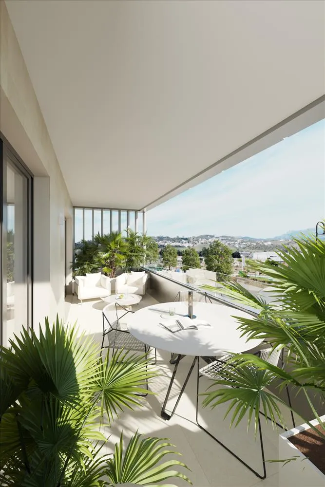 Terrasse - New Brick Apartment with Private Pool in Las Lagunas