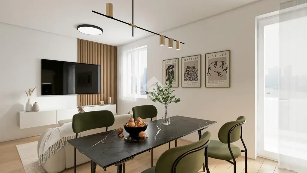 Salle à manger - Rear-Facing Apartment with Balcony in Brescia