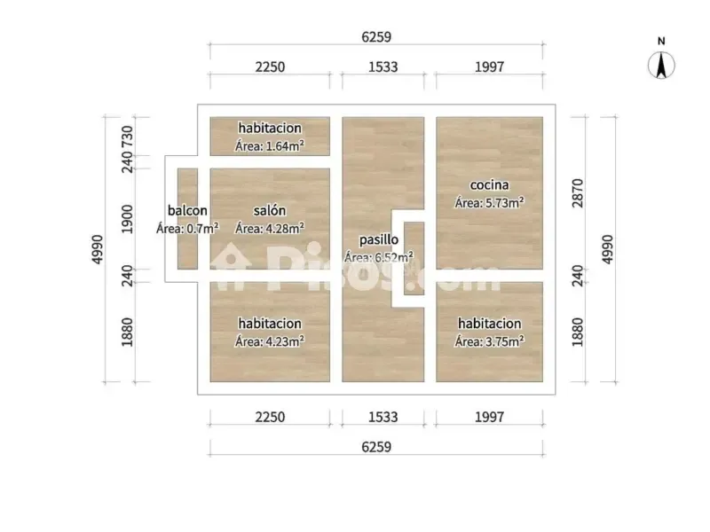 Floor Plan - Apartment with Climalit Windows in Reina Sofía