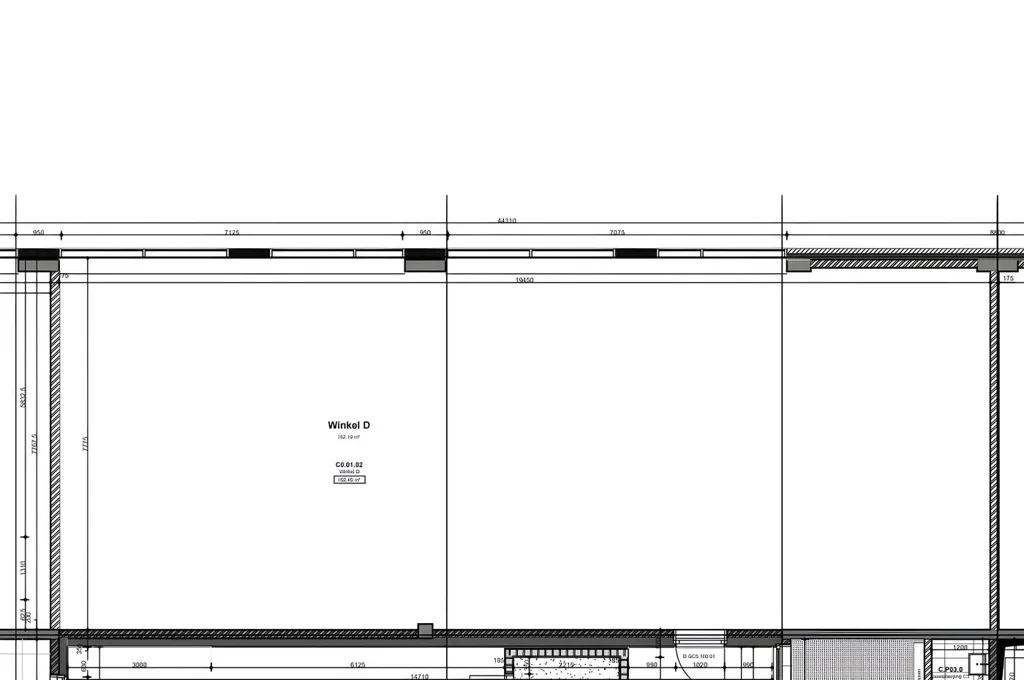 Plan - Espace Commercial avec Vitrine à Hamme