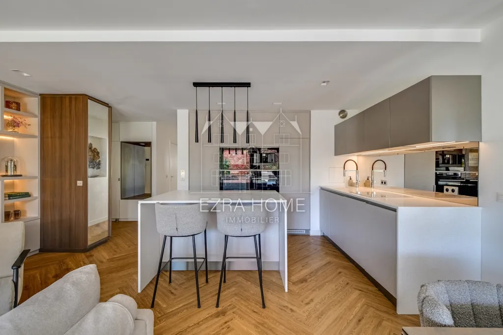 Cucina - Apartment with Park View in Levallois-Perret
