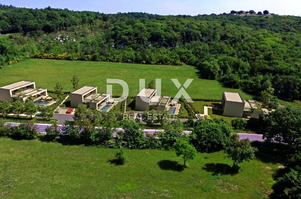 Vue aérienne - Modern House with Pool in Labin