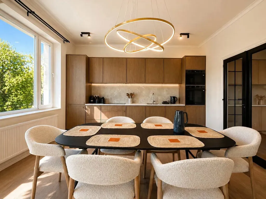Söögituba - Characterful Apartment with Park View in Etterbeek