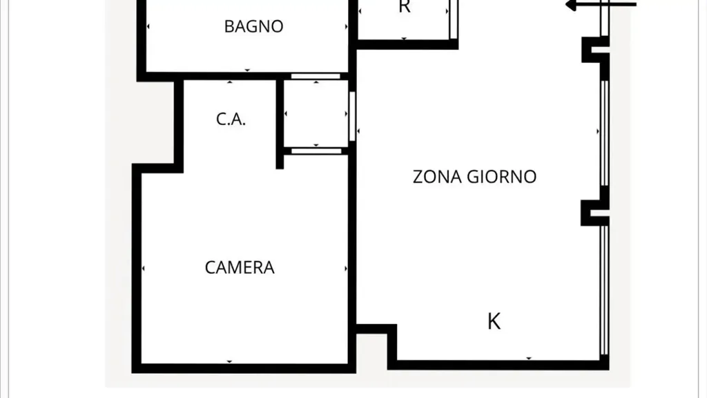 Planimetria - Loft with Private Garden in Turin