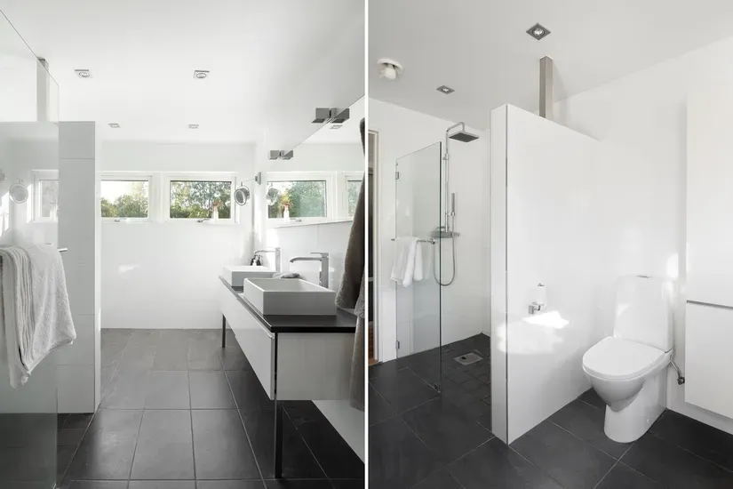 Bathrooms - Generous Villa with Sea View in Ringenäs