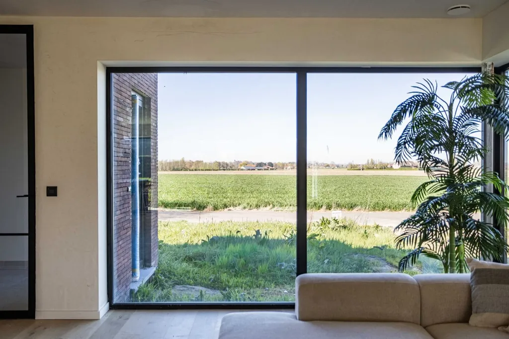 Séjour - Villa Moderne avec Vue sur les Champs près de Vinkt