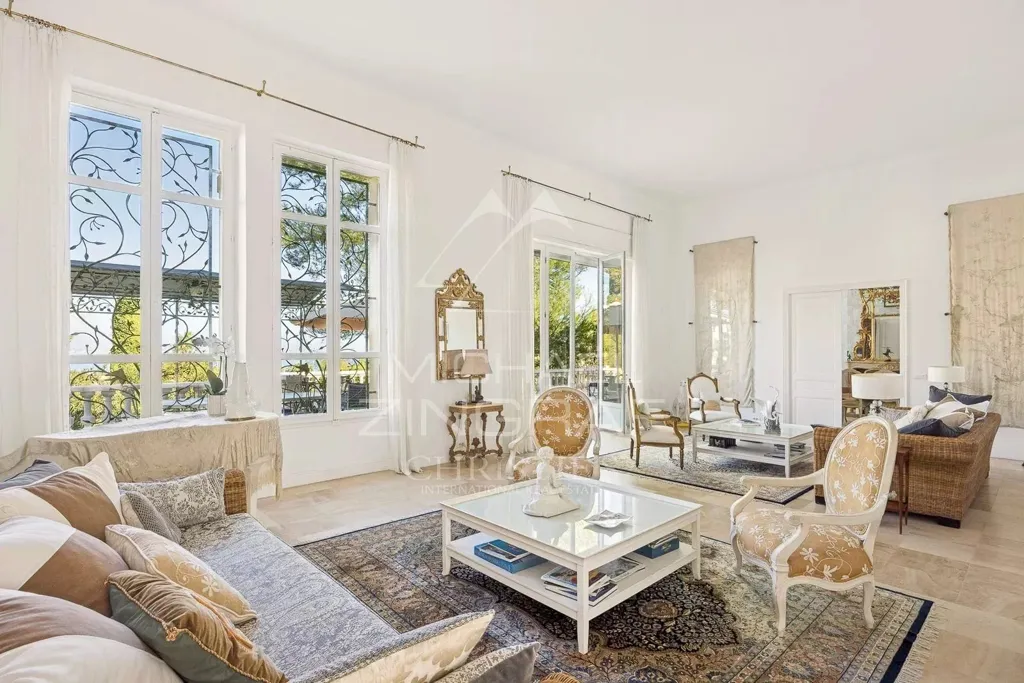 Living Room - Villa with Sea View near Cap d'Antibes
