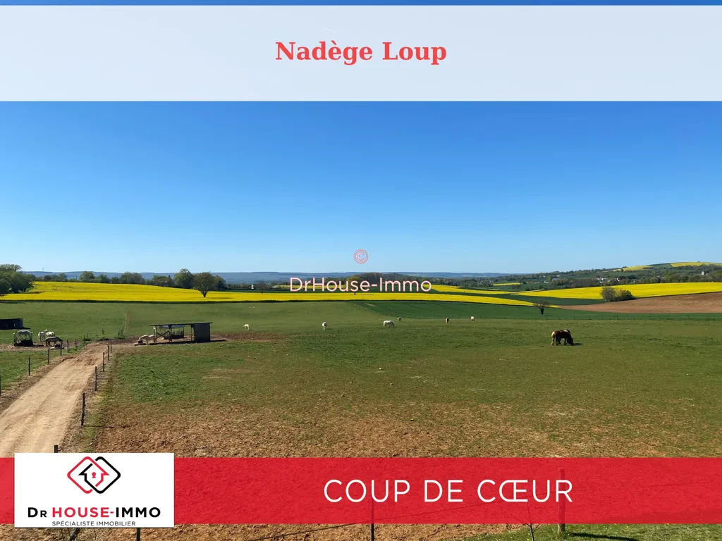 Vue aérienne - Maison Bois avec Terrasse et Prairies à Sancerre