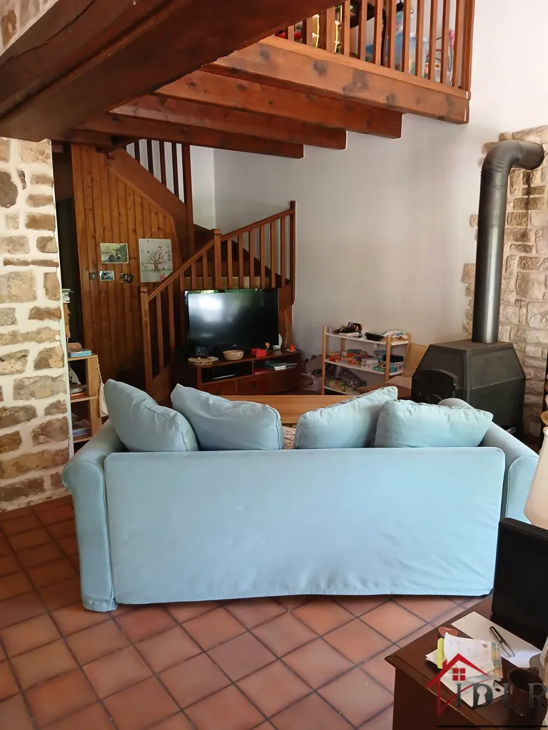 Living Room - Charming Property with Two Homes near Bourbonne-les-Bains