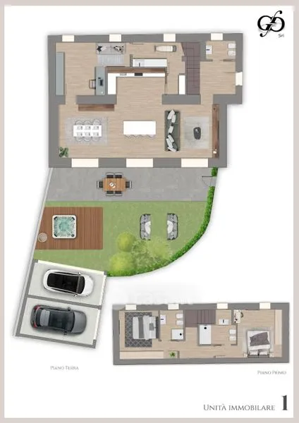 Plaan - Modern Villa with Private Garden in Crema