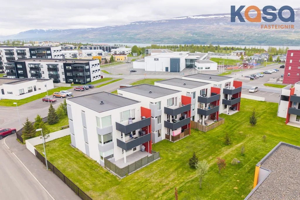 Vue aérienne - 3-Bed Apartment with Balcony in Naustahverfi