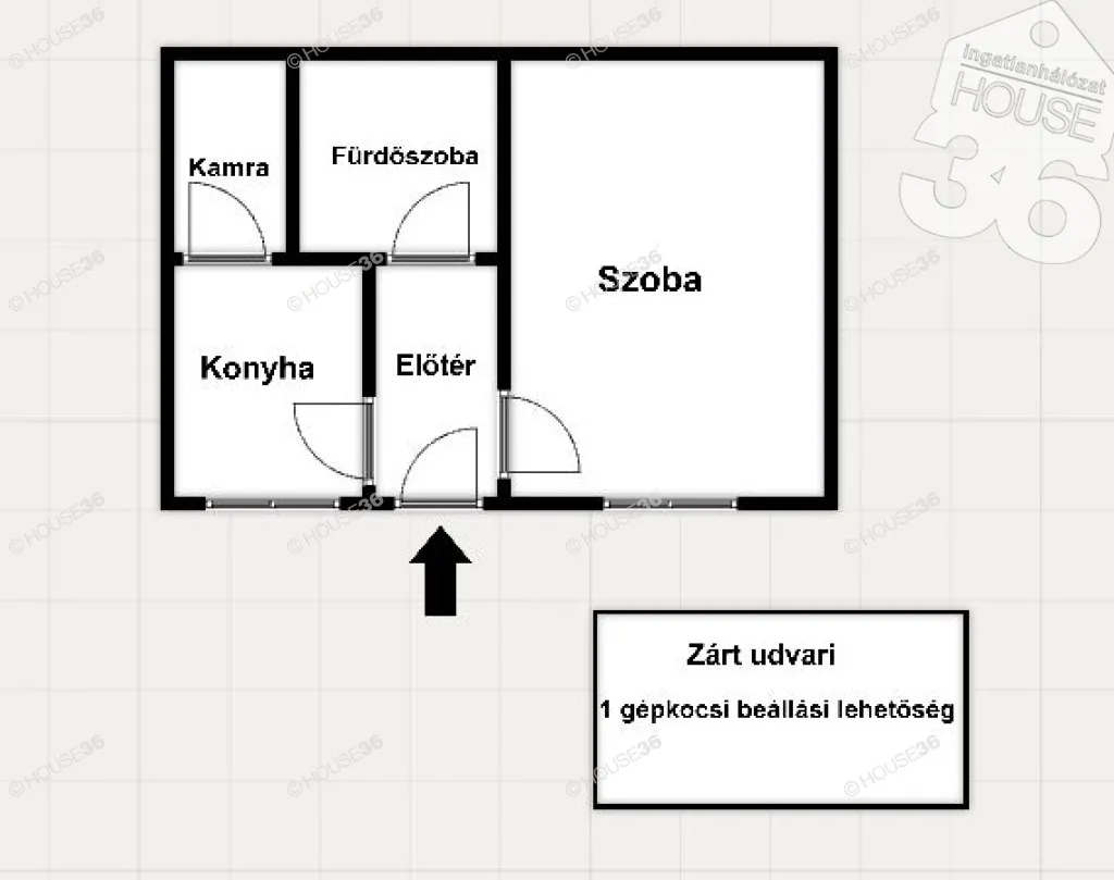 Plaan - Renovatable Apartment in Kecskemét Centre