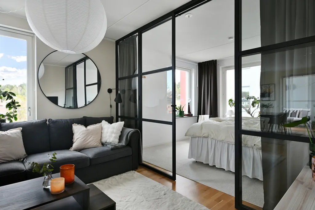 Séjour - Modern Flat with Balcony in Ekerö