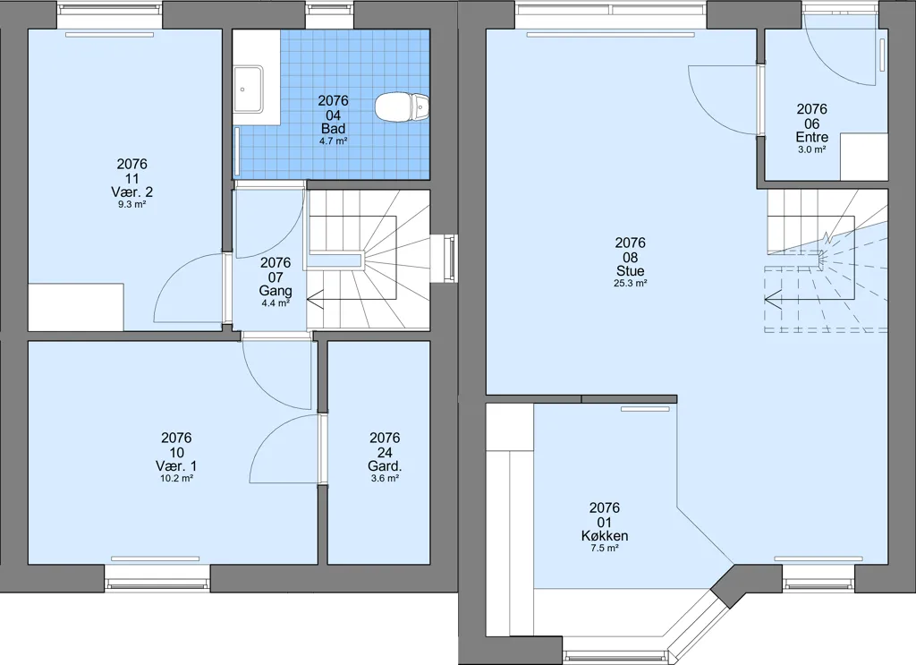 Plaan - 3-Bedroom Flat with Pets Allowed on Odinsvej