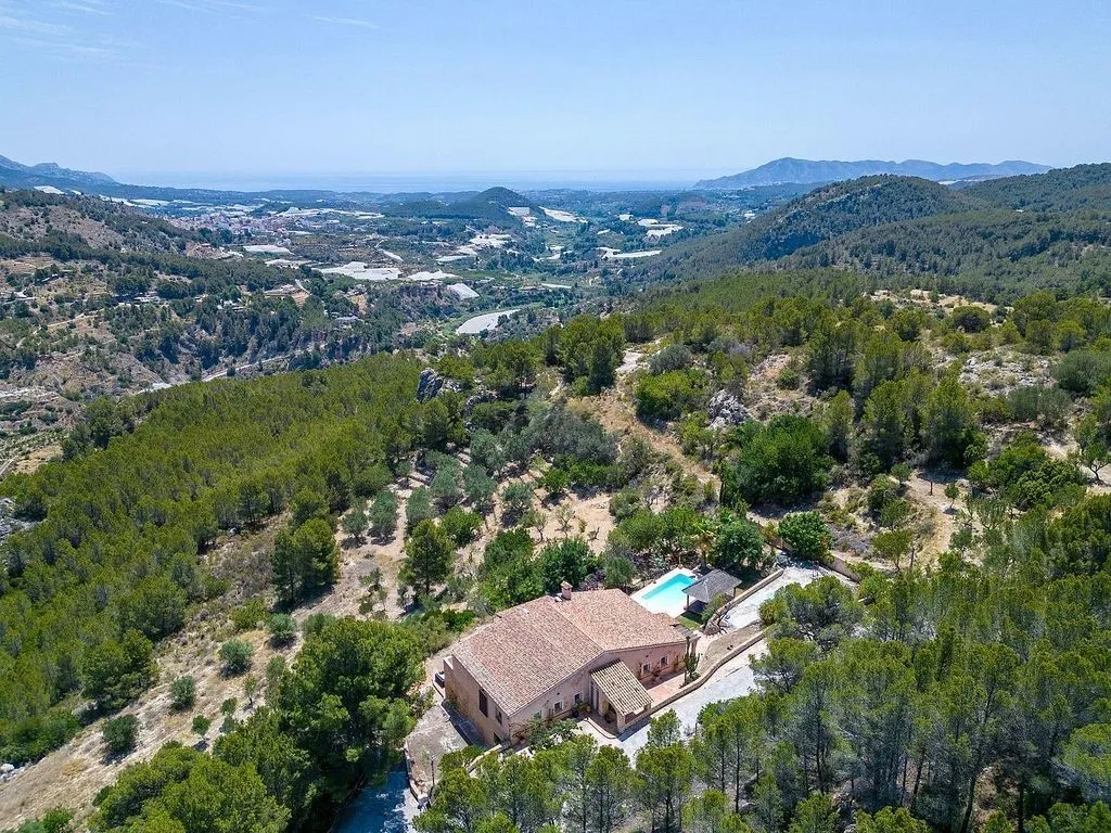 Vue aérienne - Villa with Pool and Terrace in Callosa d'En Sarrià