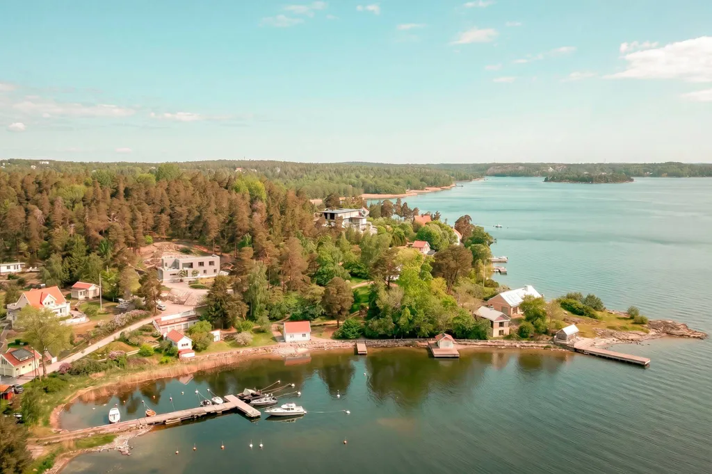 Vista aerea - Contemporary Villa with Sea View in Skogsö