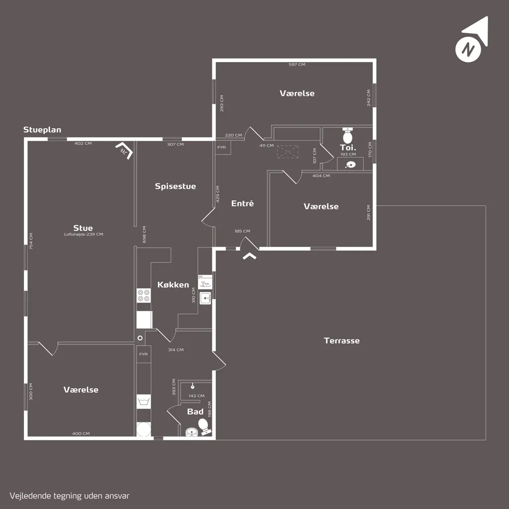 Plan - Charming Villa with Garden in Ramløse