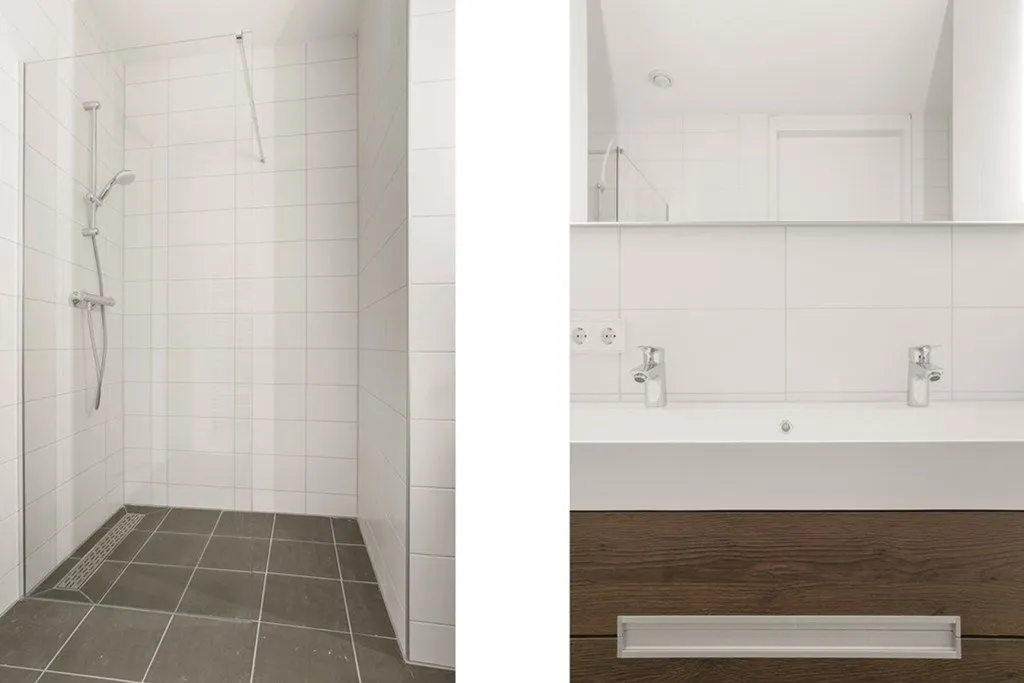 Salles de bain - Modern Portiekflat with Balcony in Rhoon