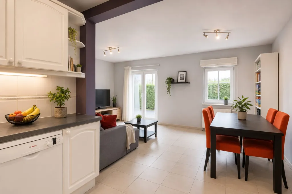 Cuisine - Appartement 2 Chambres avec Garage à Buizingen