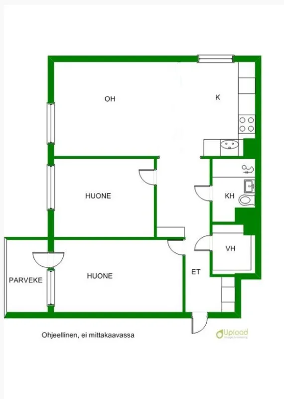 Plan - Compact Apartment with Balcony in Havukoski, Vantaa