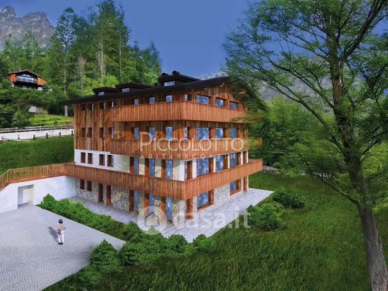 Aerial - New Apartment with Panoramic Terrace in Cortina d'Ampezzo