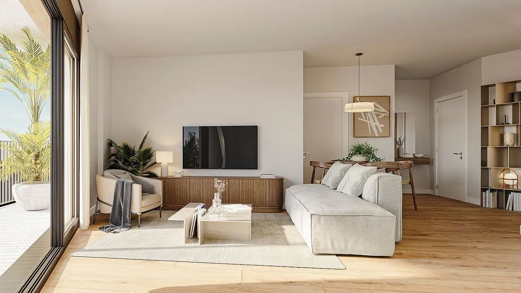 Séjour - New Flat with Pool in Cornellà Centre