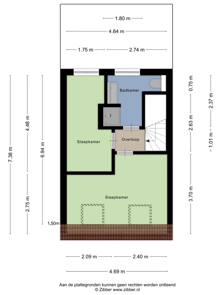Plaan - Renovated Semi-detached House in Sas van Gent