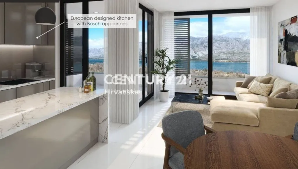 Köök - Luxury Apartment with Pool near Zadar