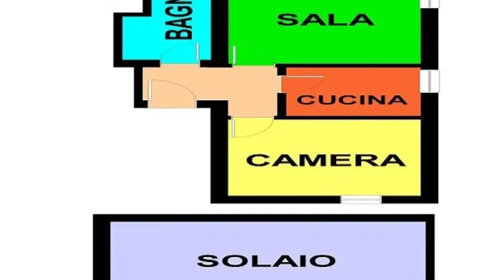 Plaan - Two-Bedroom Apartment with Balcony in Serramazzoni