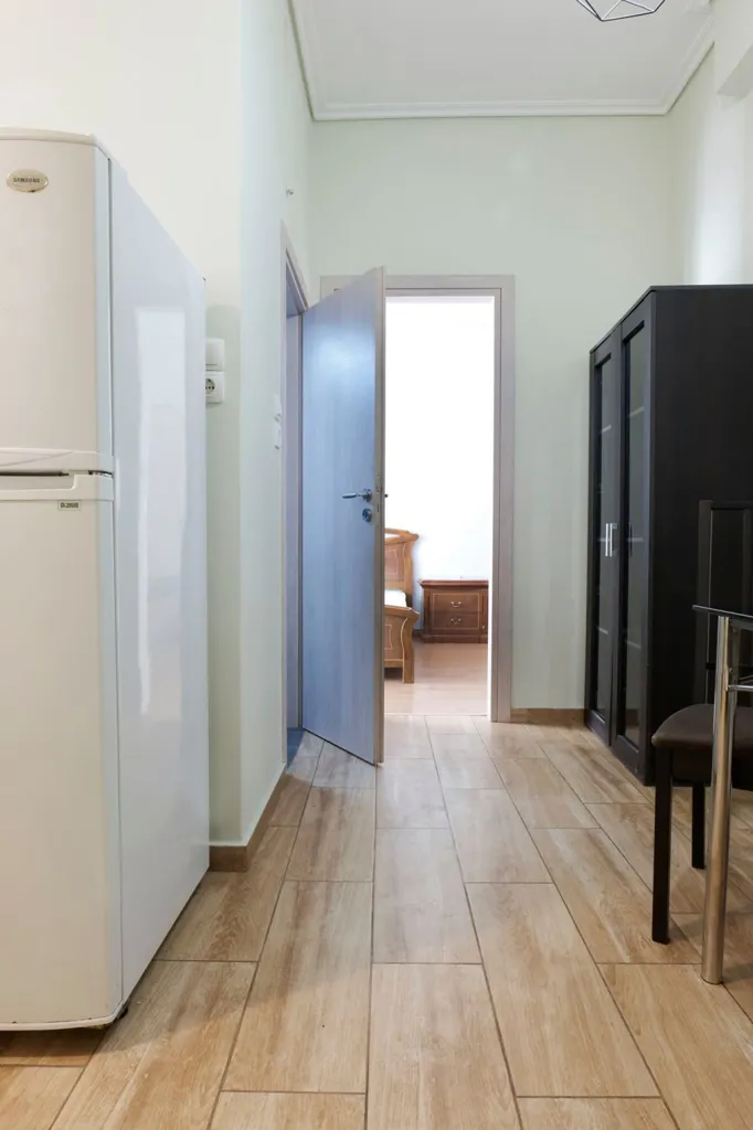 Cuisine - Studio Apartment with Balcony near Metaxourgeio
