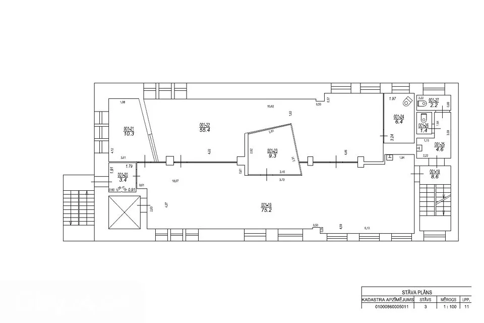Planimetria - Office Building with Modern Lifts in Teika