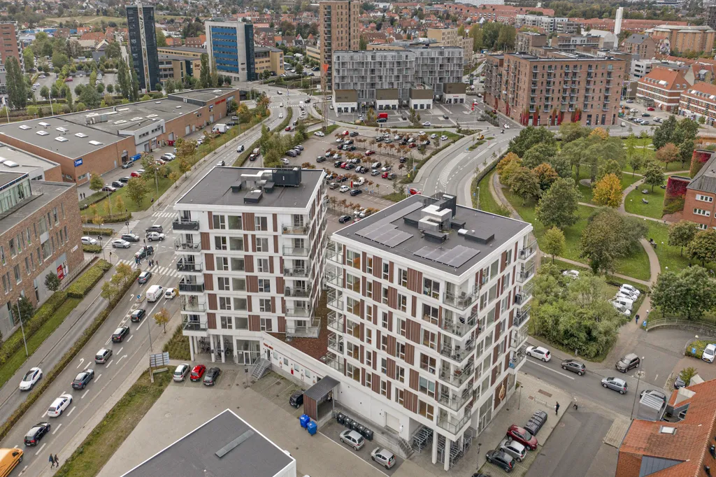 Vue aérienne - Modern Flat with Balcony in Horsens