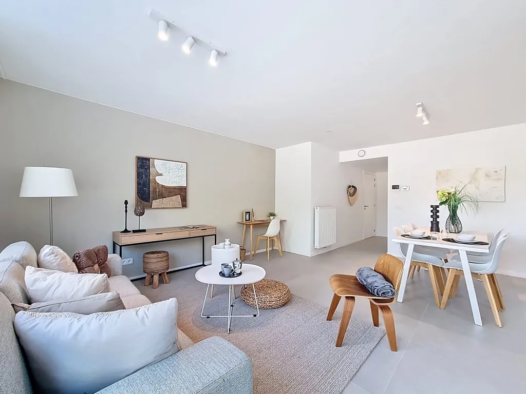 Séjour - Appartement Neuf avec Terrasse au Centre de Ciney