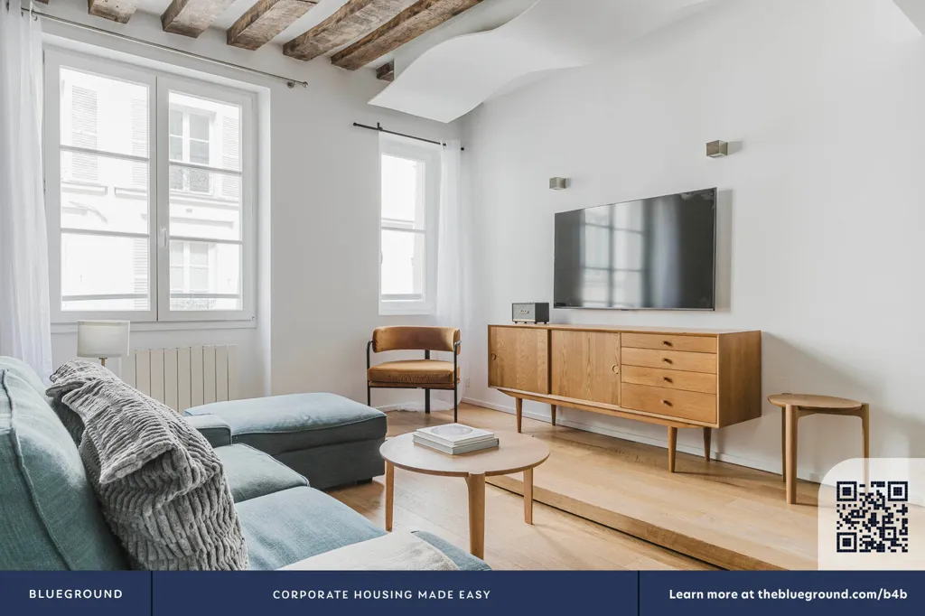 Séjour - Appartement Meublé avec Cuisine Équipée à Saint-Thomas-d'Aquin