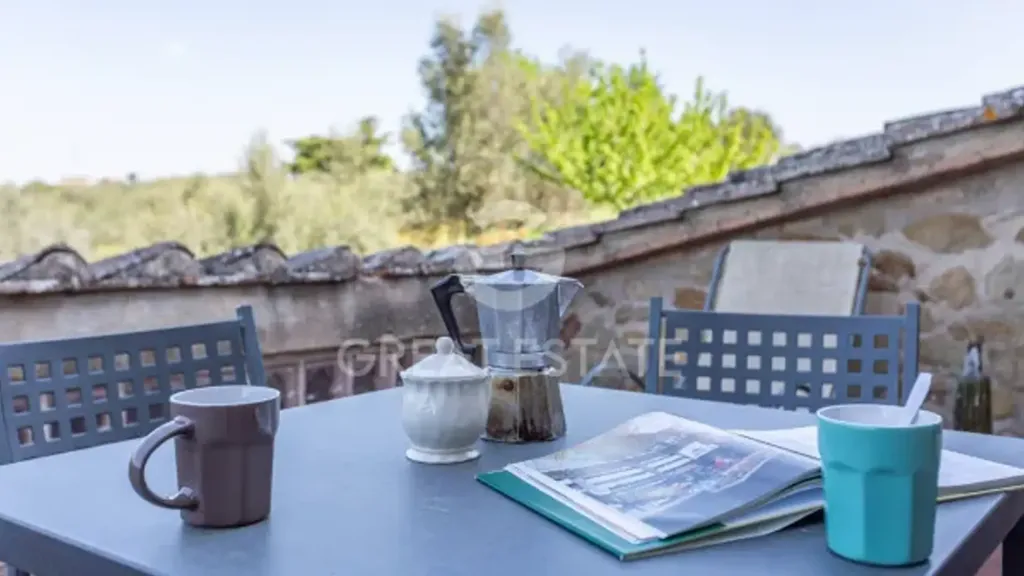 Terrasse - Rustic Apartment with Pool in Piegaro